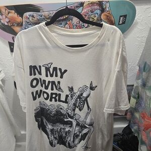 Graphic Tee with Skeleton Design